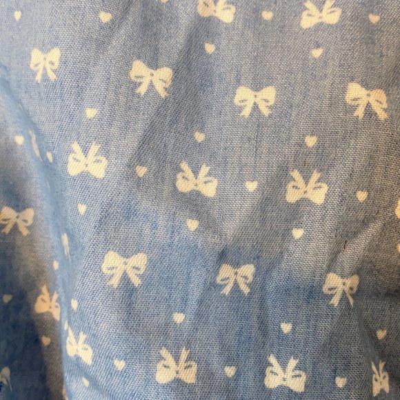 3/$20 - Y2K Bow Ribbon Denim Look Knot Top Kawaii - Cottagecore Rural Farmhouse - Picture 3 of 3